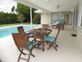 Spacious villa, pool, water views, walk to beach